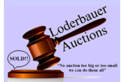 Loderbauer Auctioneer & Estates LLC provides both live and online auction services, conducts personal property appraisals and coordinates estatetag sales as well. . Loderbauer auction